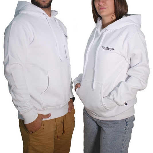 Cotton-Rich Hoodie, white