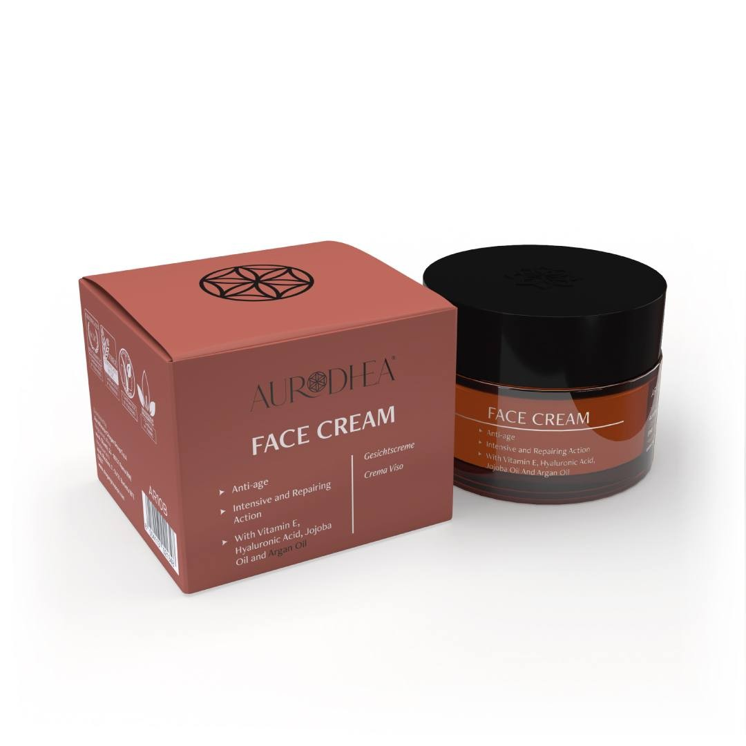 Argan Oil Face Cream - 50 ml Enriched with Hyaluronic Acid, Vitamin E and Jojoba Oil