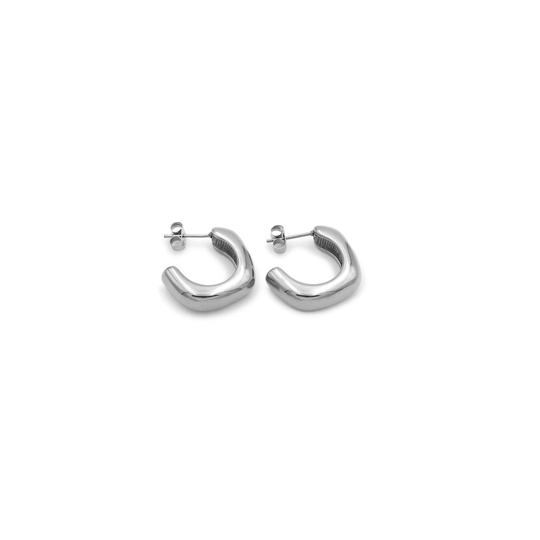 "Squared Hoops" - stainless steel earrings