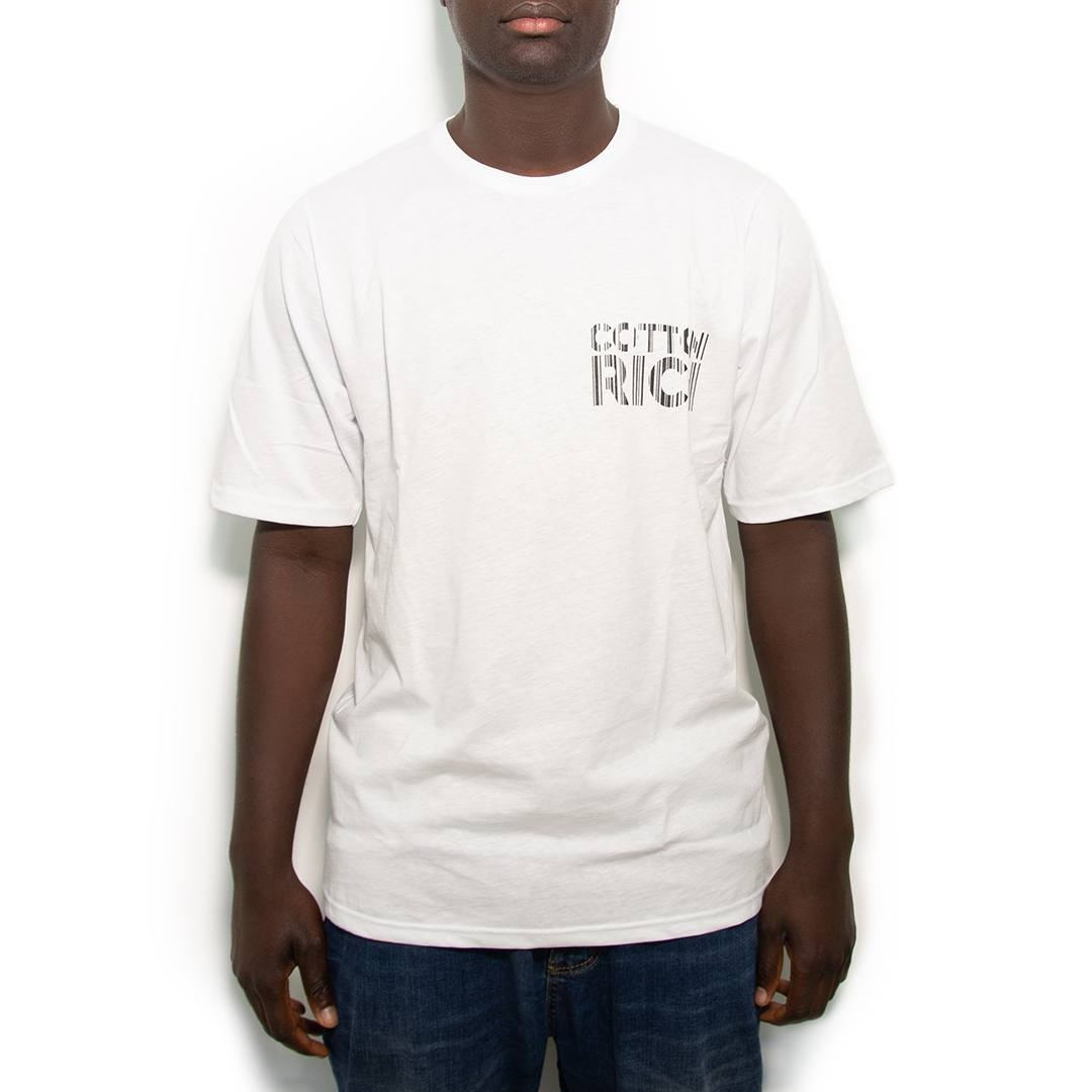 Cotton-Rich Oversized T-Shirt, white – Geometric