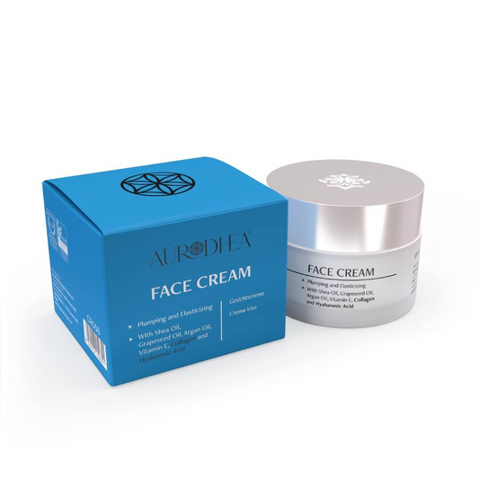 Face Cream with Collagen and Hyaluronic Acid - 50 ml Enriched with Grapeseed Oil, Argan Oil, Shea Oil and Vitamin E