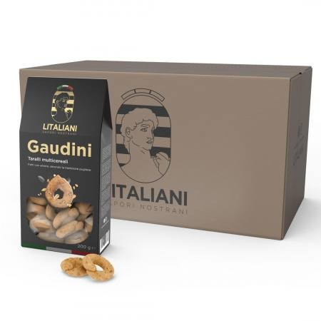 Gaudini – 24 packs of Multigrain Taralli 4800 g (24 packs x 200 g)