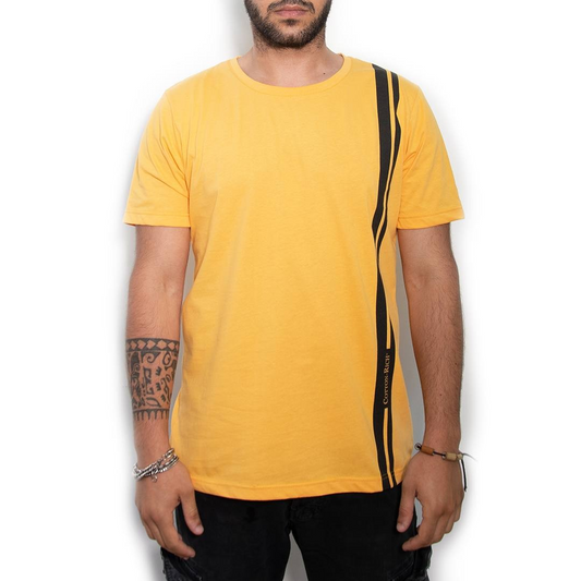 Cotton-Rich Basic T-Shirt, ochre – Minimal