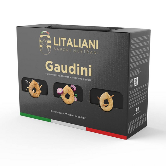 Gaudini Box – 6 packs of Taralli 1200 g (6 packs x 200 g)